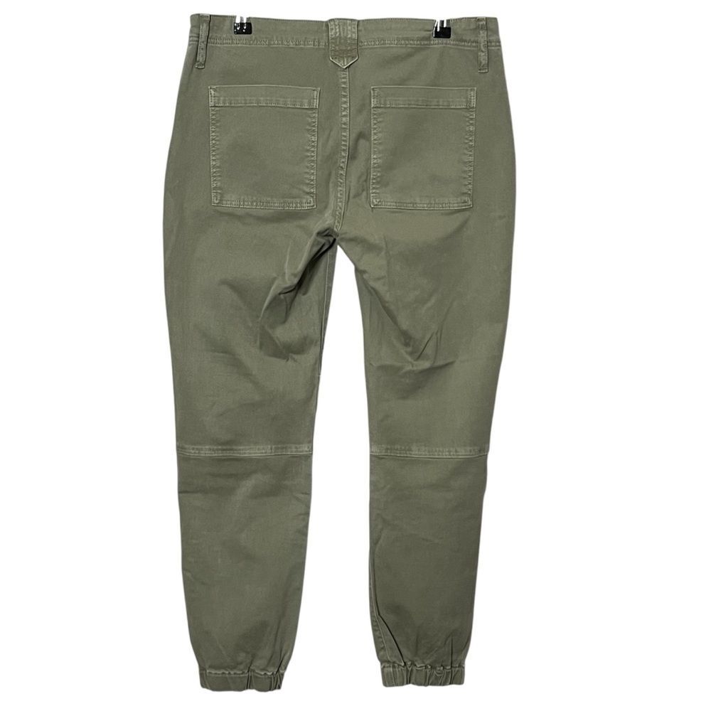 Frame Trapunto Moto Pants Washed Aloe Green Zip Hem Utility Jogger Women 27 - Picture 3 of 12
